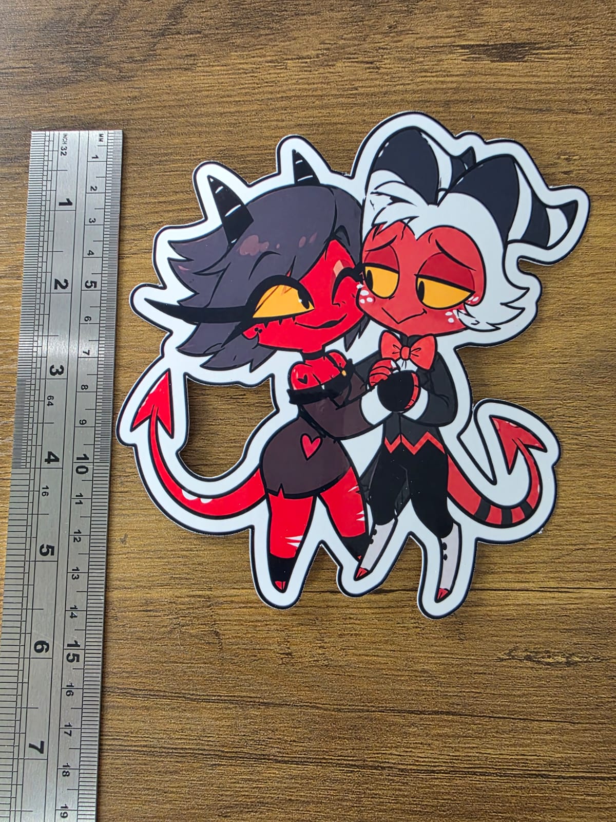 Helluva Boss Inspired Moxxie & Millie Glossy Vinyl Die Cut Sticker | 2 Sizes Available