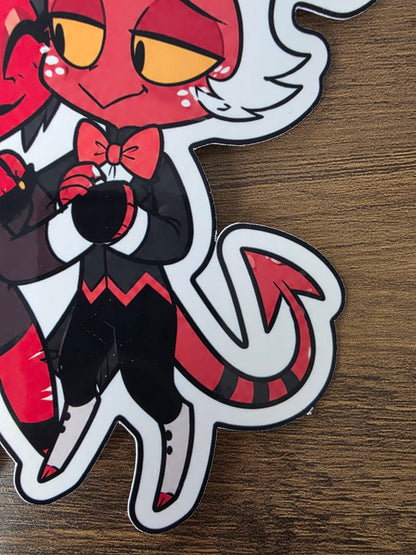 Helluva Boss Inspired Moxxie & Millie Glossy Vinyl Die Cut Sticker | 2 Sizes Available
