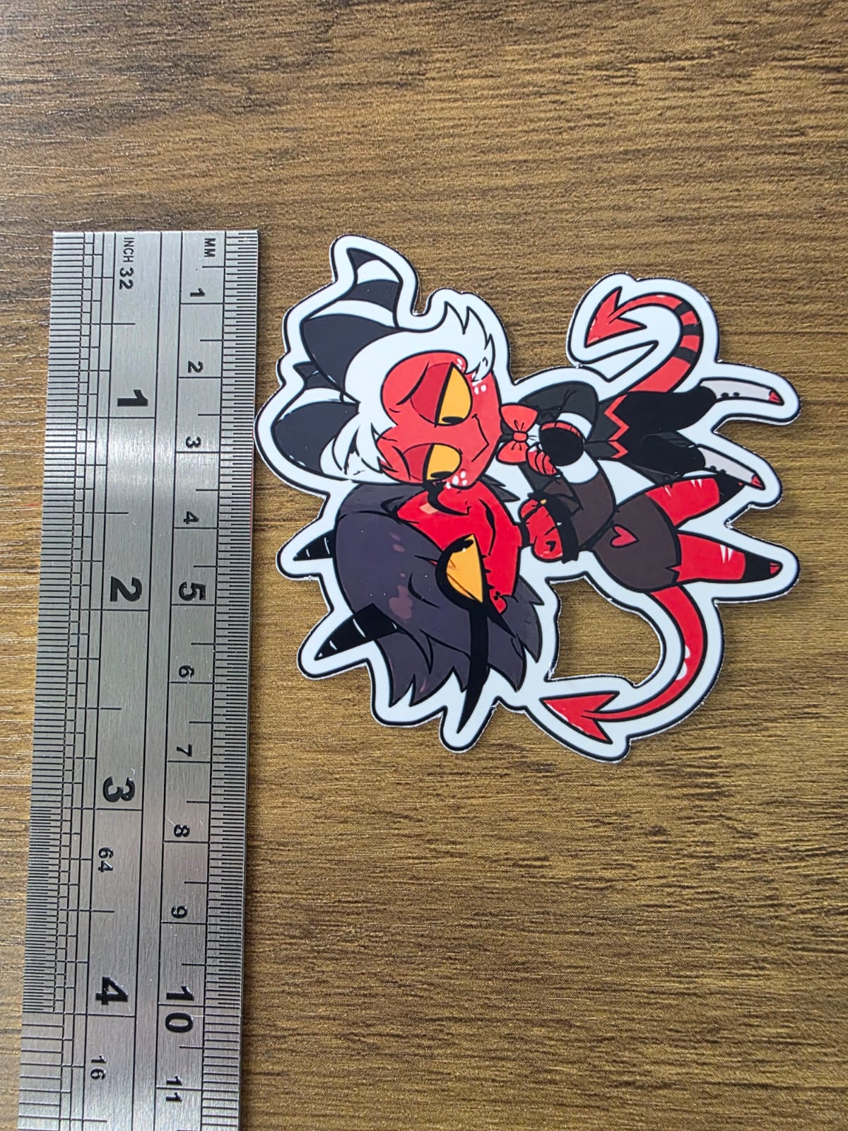 Helluva Boss Inspired Moxxie & Millie Glossy Vinyl Die Cut Sticker | 2 Sizes Available