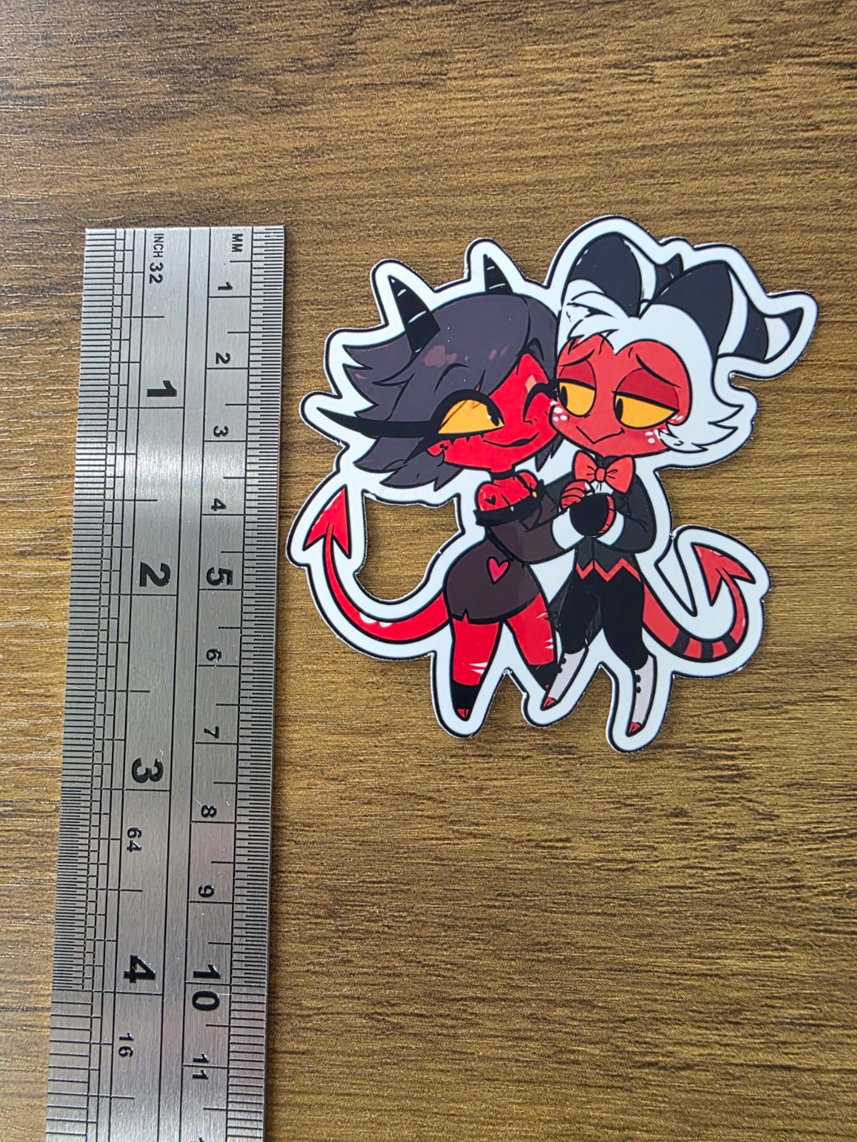 Helluva Boss Inspired Moxxie & Millie Glossy Vinyl Die Cut Sticker | 2 Sizes Available