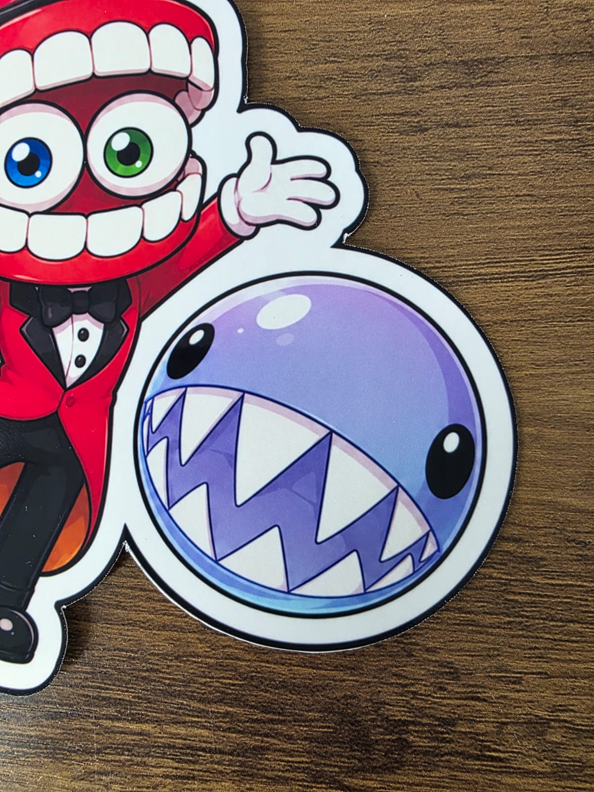 The Amazing Digital Circus Inspired Caine & Bubble Glossy Vinyl Die Cut Sticker | 2 Sizes Available
