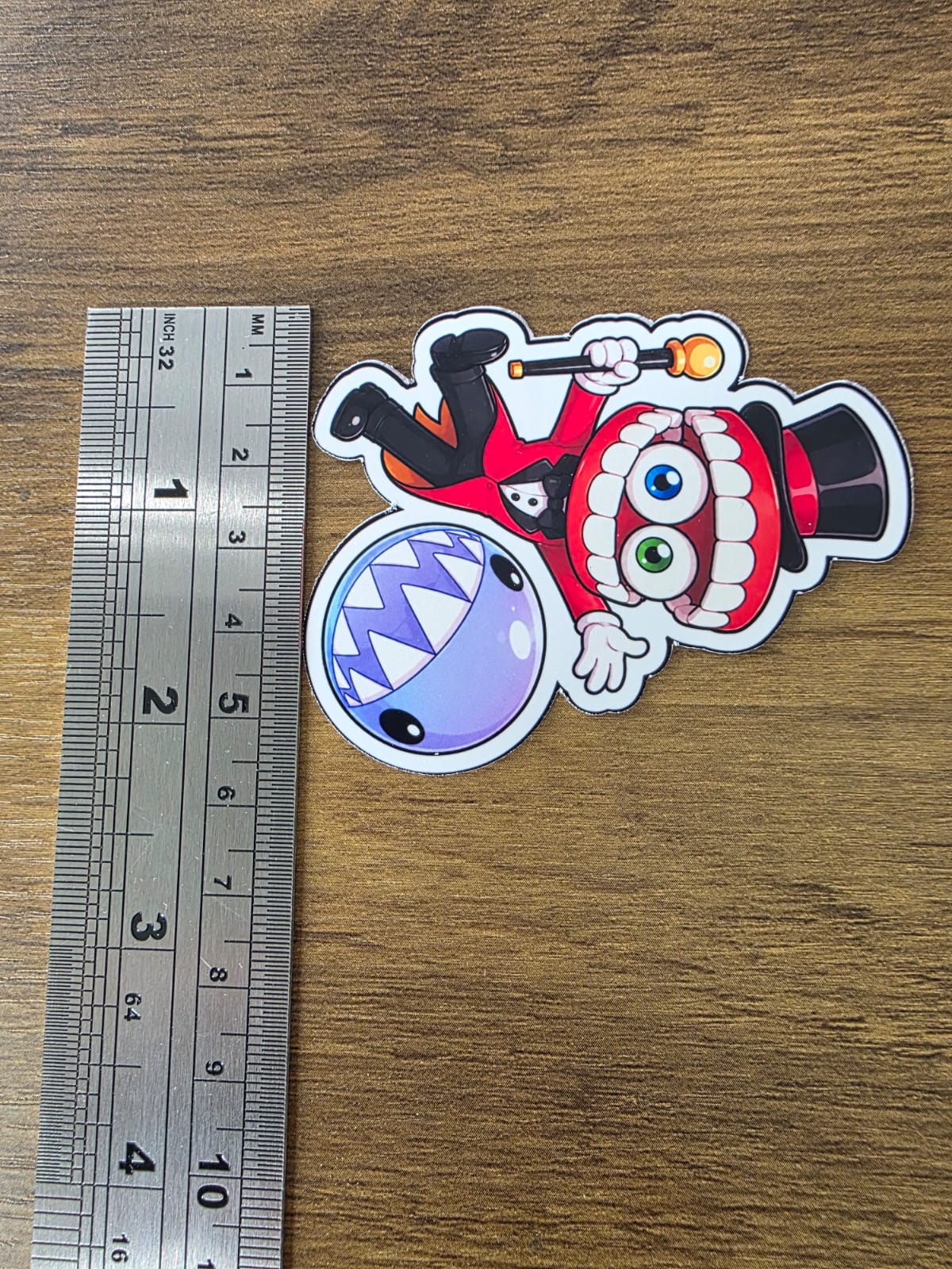 The Amazing Digital Circus Inspired Caine & Bubble Glossy Vinyl Die Cut Sticker | 2 Sizes Available