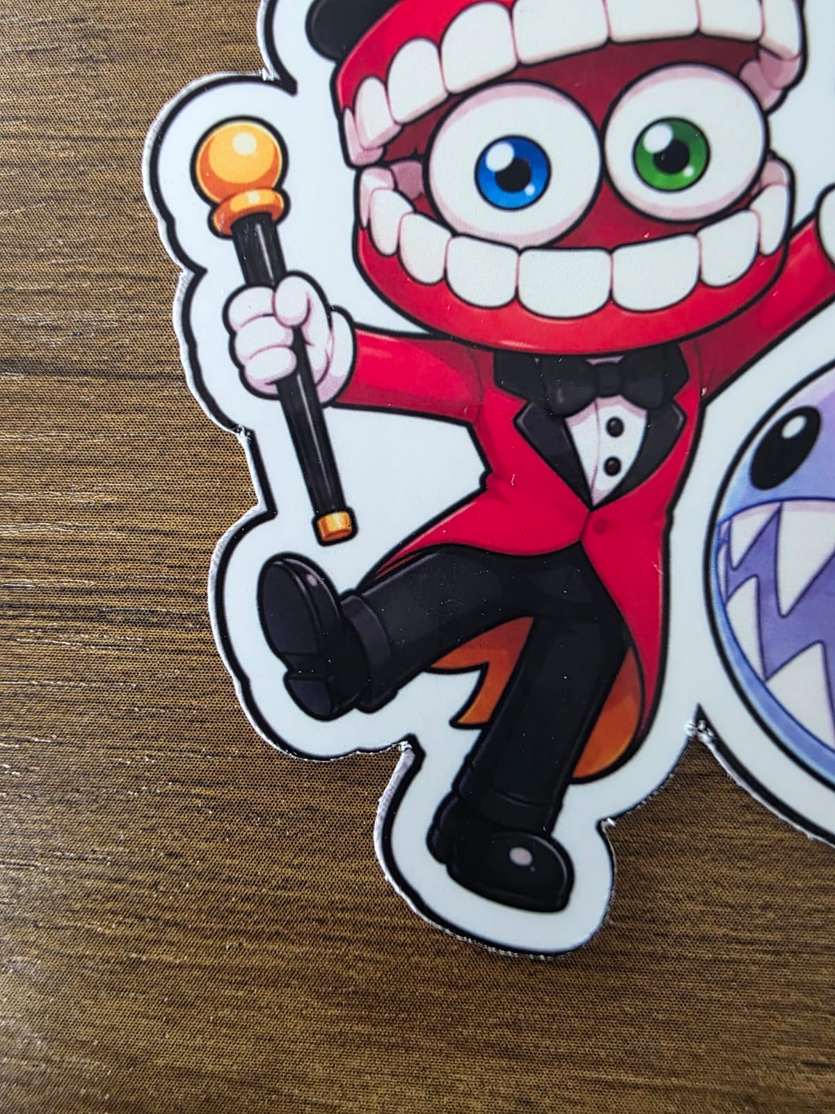 The Amazing Digital Circus Inspired Caine & Bubble Glossy Vinyl Die Cut Sticker | 2 Sizes Available