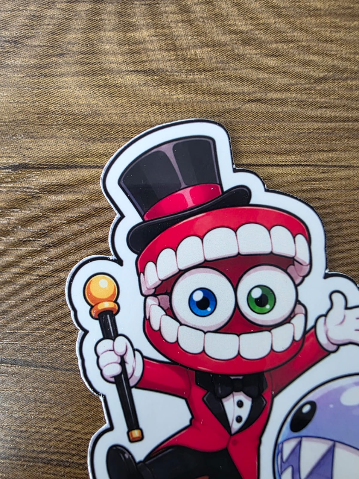 The Amazing Digital Circus Inspired Caine & Bubble Glossy Vinyl Die Cut Sticker | 2 Sizes Available