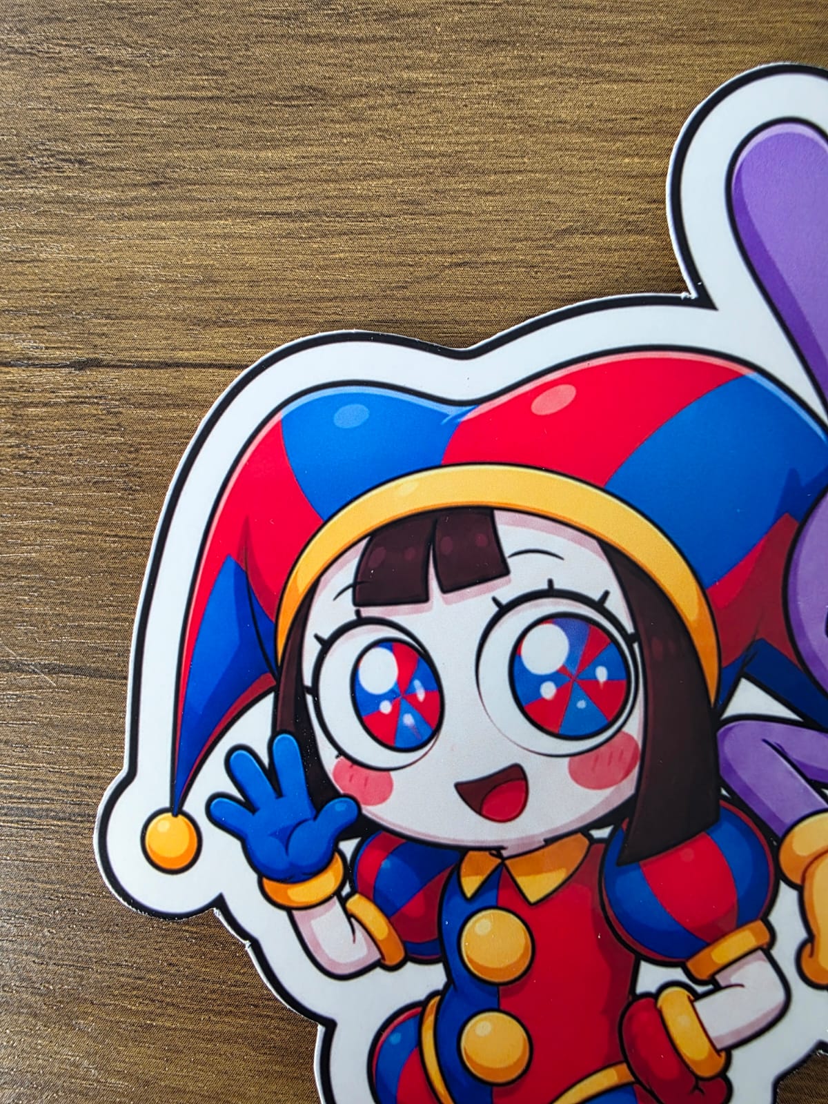 The Amazing Digital Circus Inspired Pomni & Jax Glossy Vinyl Die Cut Sticker | 2 Sizes Available