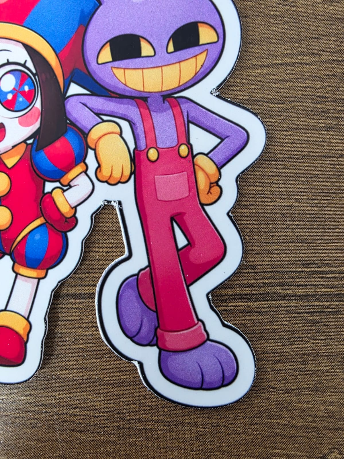 The Amazing Digital Circus Inspired Pomni & Jax Glossy Vinyl Die Cut Sticker | 2 Sizes Available
