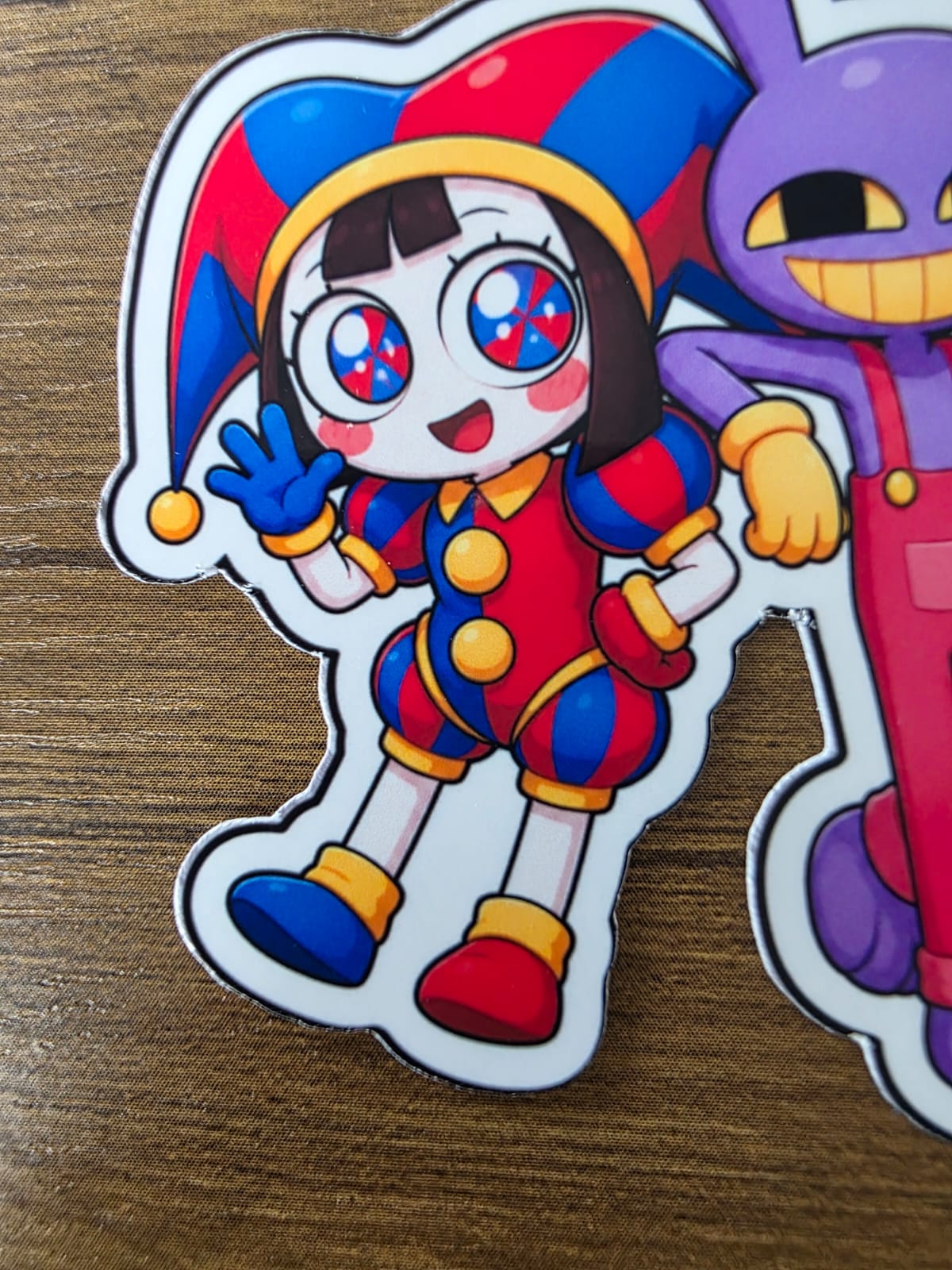 The Amazing Digital Circus Inspired Pomni & Jax Glossy Vinyl Die Cut Sticker | 2 Sizes Available