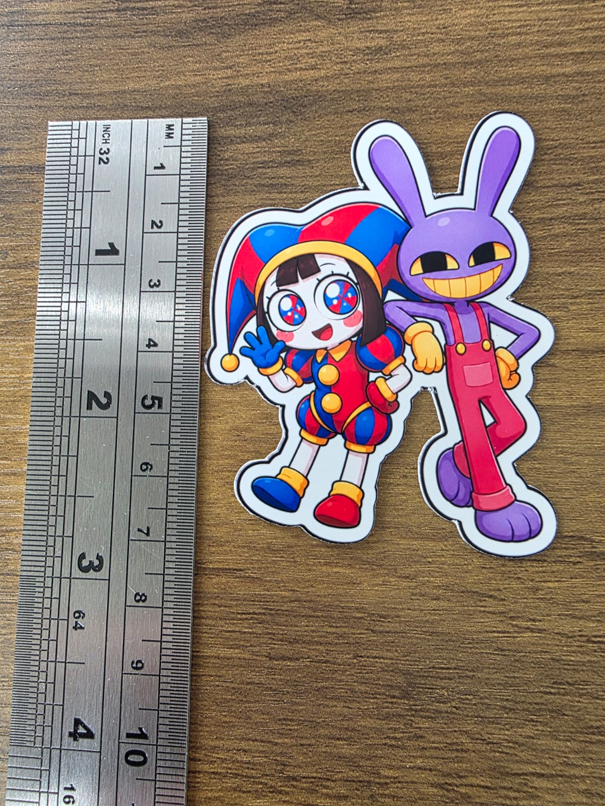 The Amazing Digital Circus Inspired Pomni & Jax Glossy Vinyl Die Cut Sticker | 2 Sizes Available