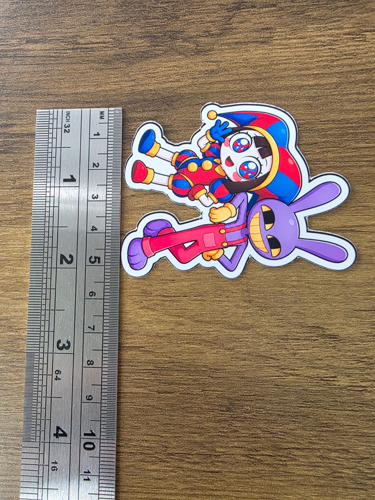 The Amazing Digital Circus Inspired Pomni & Jax Glossy Vinyl Die Cut Sticker | 2 Sizes Available