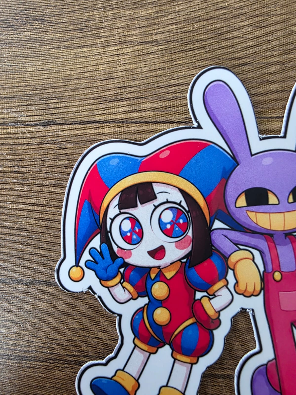 The Amazing Digital Circus Inspired Pomni & Jax Glossy Vinyl Die Cut Sticker | 2 Sizes Available