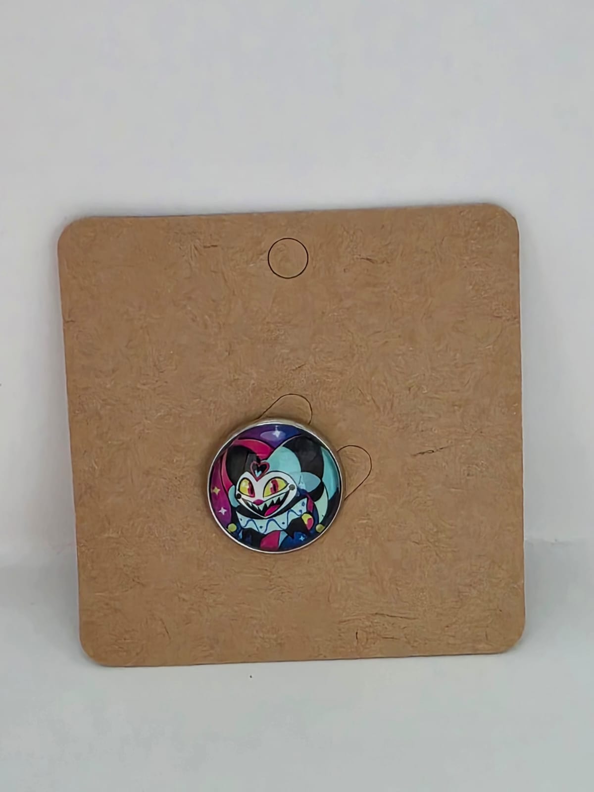 Helluva Boss Inspired Fizzarolli 20mm Stainless Steel Glass Cabochon Pin