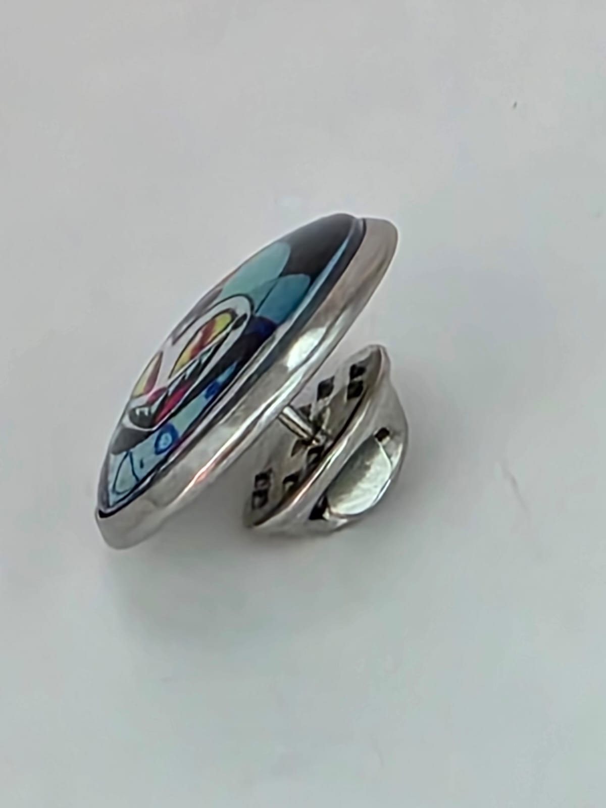 Helluva Boss Inspired Fizzarolli 20mm Stainless Steel Glass Cabochon Pin