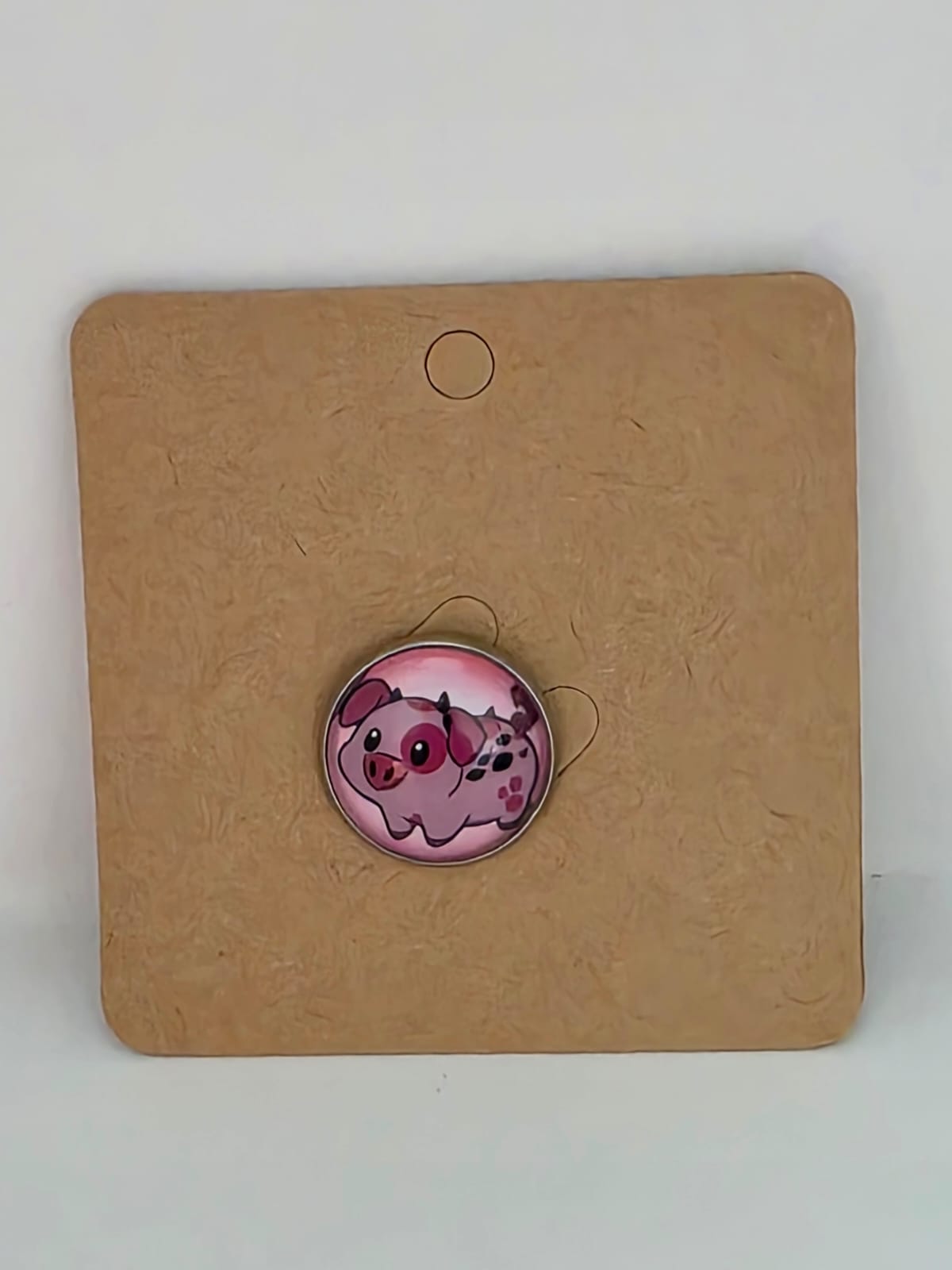 Hazbin Hotel Inspired Fat Nuggets 20mm Stainless Steel Glass Cabochon Pin