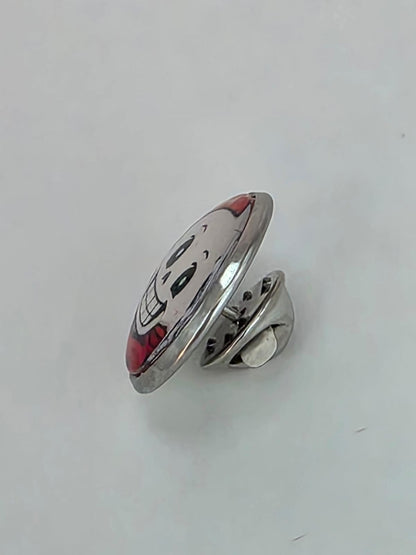 Undertale Inspired Papyrus 20mm Stainless Steel Glass Cabochon Pin