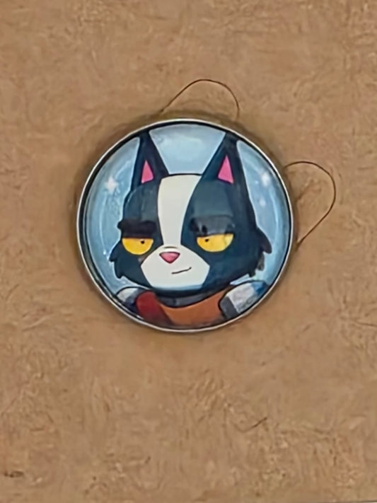 Final Space Inspired Avocato 20mm Stainless Steel Glass Cabochon Pin