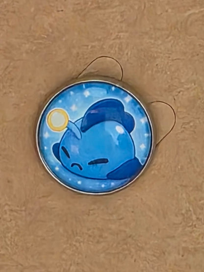 Slime Rancher Inspired Angler Slime 20mm Stainless Steel Glass Cabochon Pin