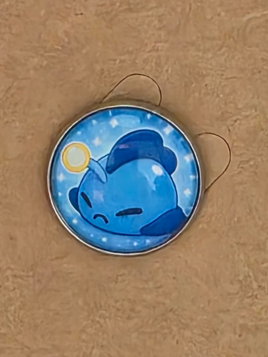Slime Rancher Inspired Angler Slime 20mm Stainless Steel Glass Cabochon Pin