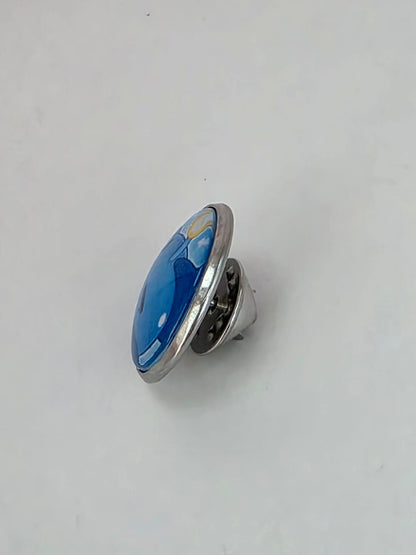 Slime Rancher Inspired Angler Slime 20mm Stainless Steel Glass Cabochon Pin