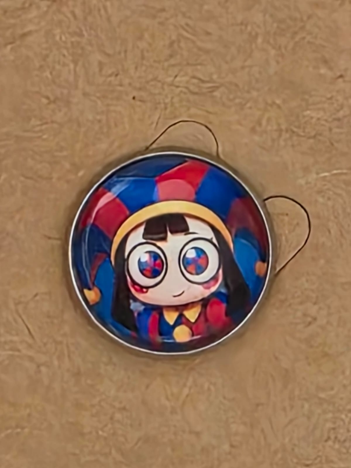The Amazing Digital Circus Inspired Pomni 20mm Stainless Steel Glass Cabochon Pin