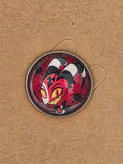 Helluva Boss Inspired Blitzø 20mm Stainless Steel Glass Cabochon Pin