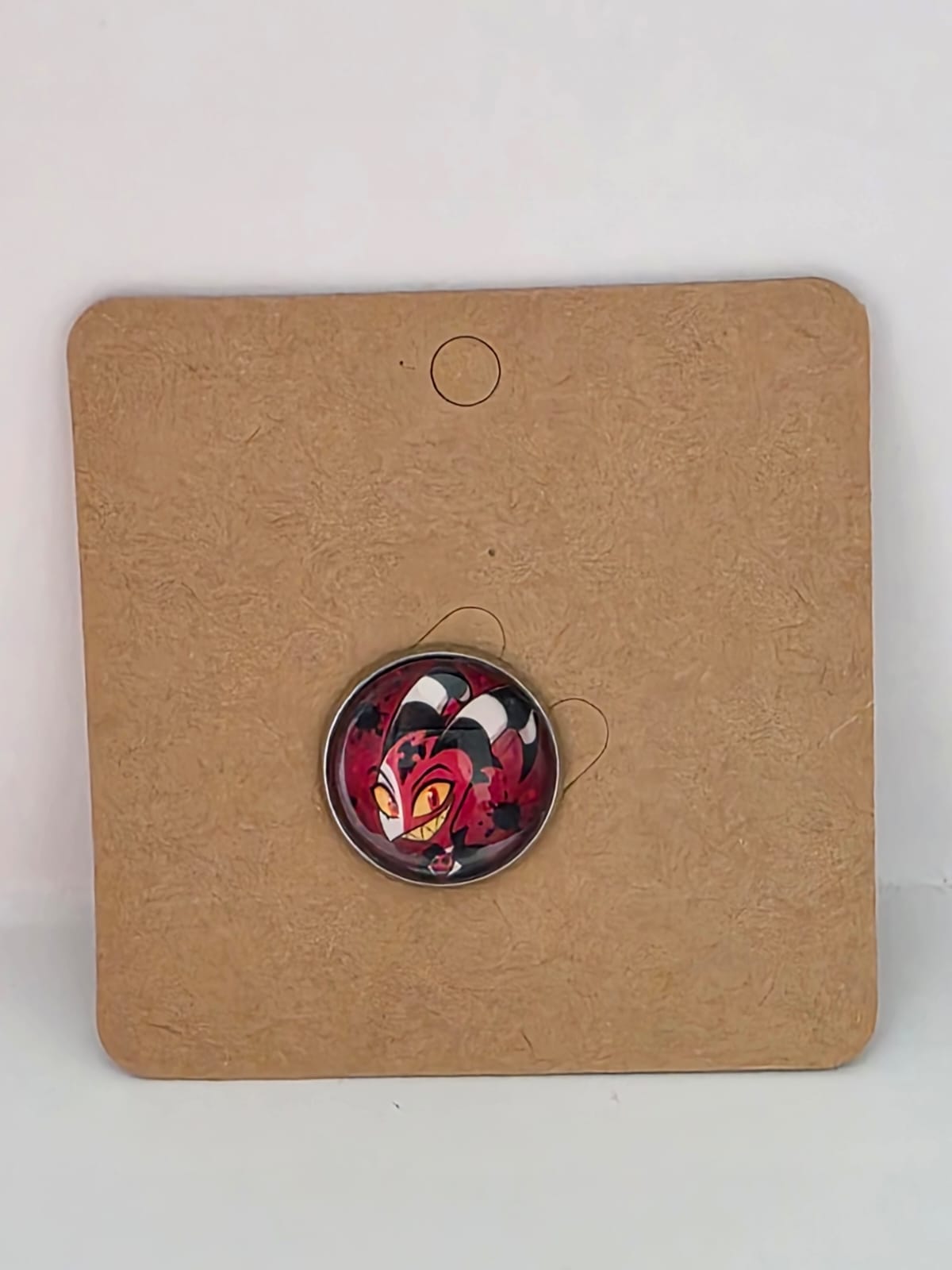 Helluva Boss Inspired Blitzø 20mm Stainless Steel Glass Cabochon Pin
