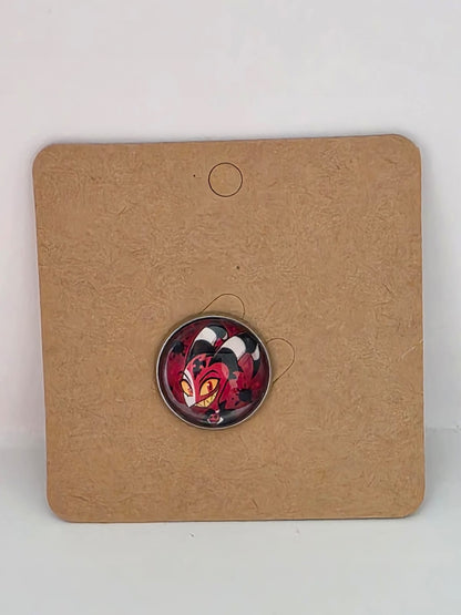 Helluva Boss Inspired Blitzø 20mm Stainless Steel Glass Cabochon Pin