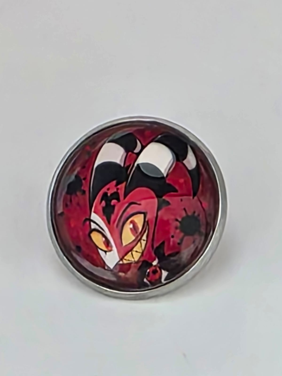 Helluva Boss Inspired Blitzø 20mm Stainless Steel Glass Cabochon Pin