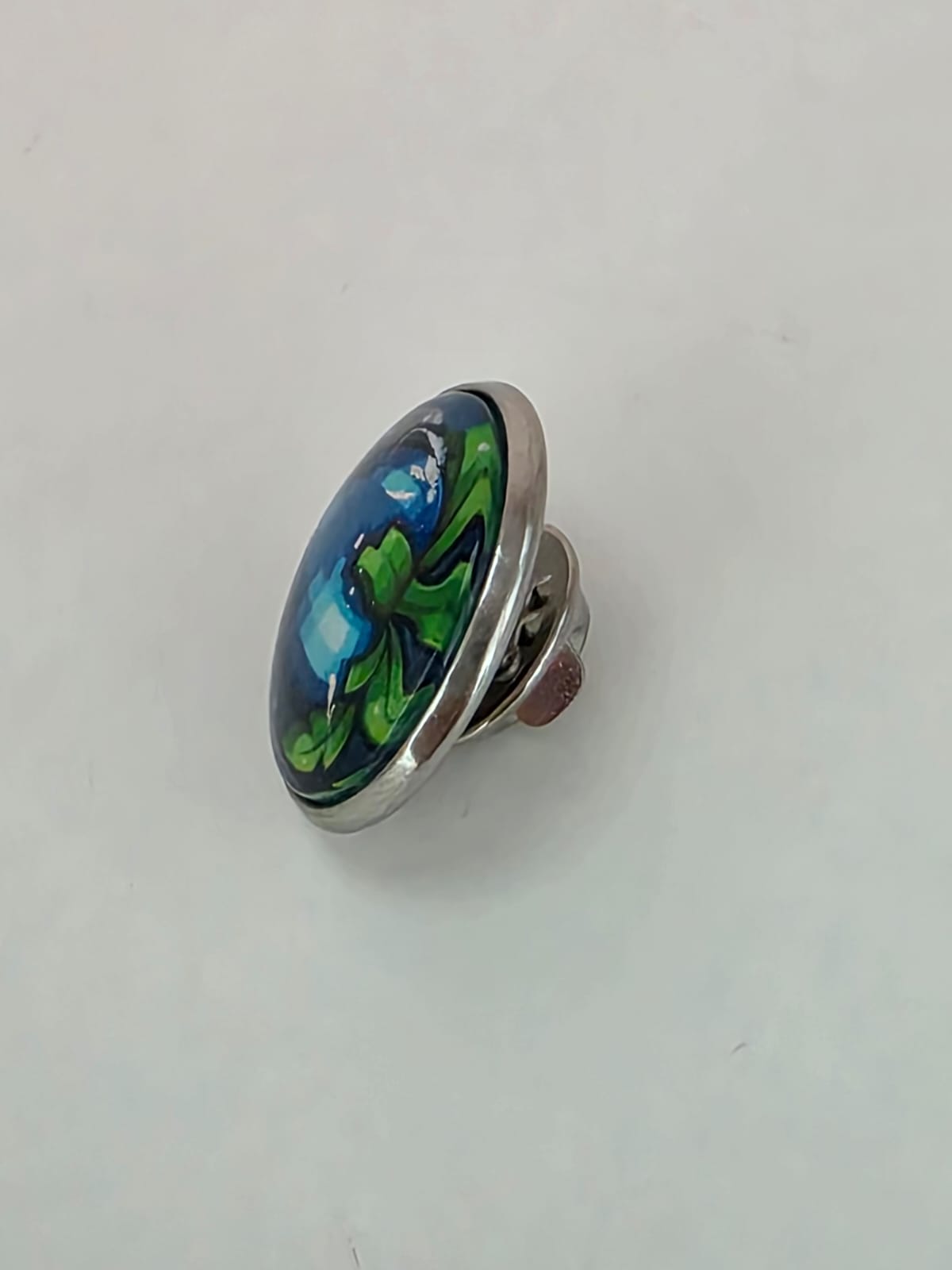 Stardew Valley Inspired Ancient Fruit 20mm Stainless Steel Glass Cabochon Pin