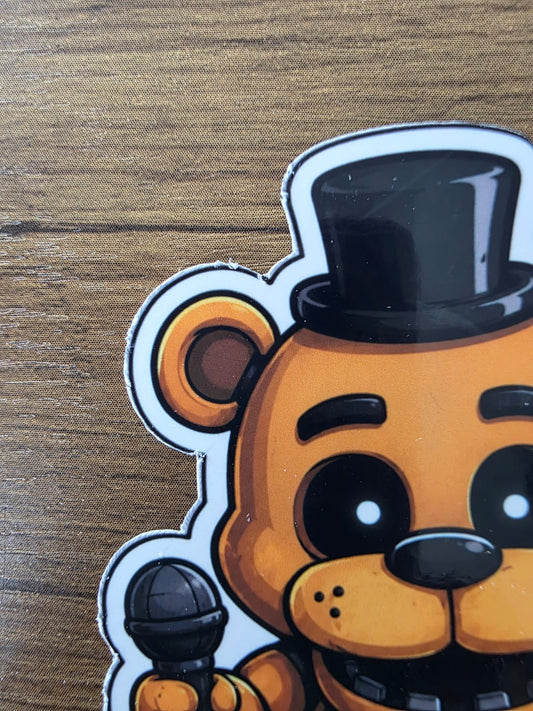 Five Nights at Freddy's Inspired Golden Freddy & "IT'S ME" Glossy Vinyl Die Cut Sticker | 2 Sizes Available