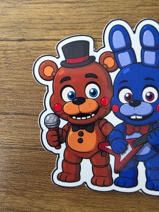 Five Nights at Freddy's Inspired The Original Band Glossy Vinyl Die Cut Sticker | 2 Sizes Available
