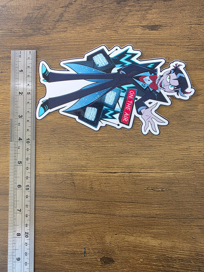 Hazbin Hotel Inspired Vincent Whittman Glossy Vinyl Die Cut Sticker | 2 Sizes Available