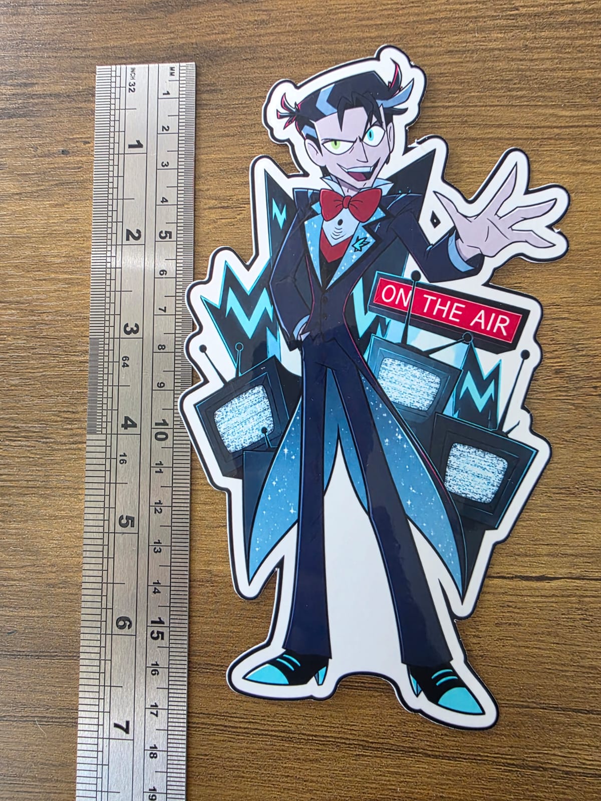Hazbin Hotel Inspired Vincent Whittman Glossy Vinyl Die Cut Sticker | 2 Sizes Available