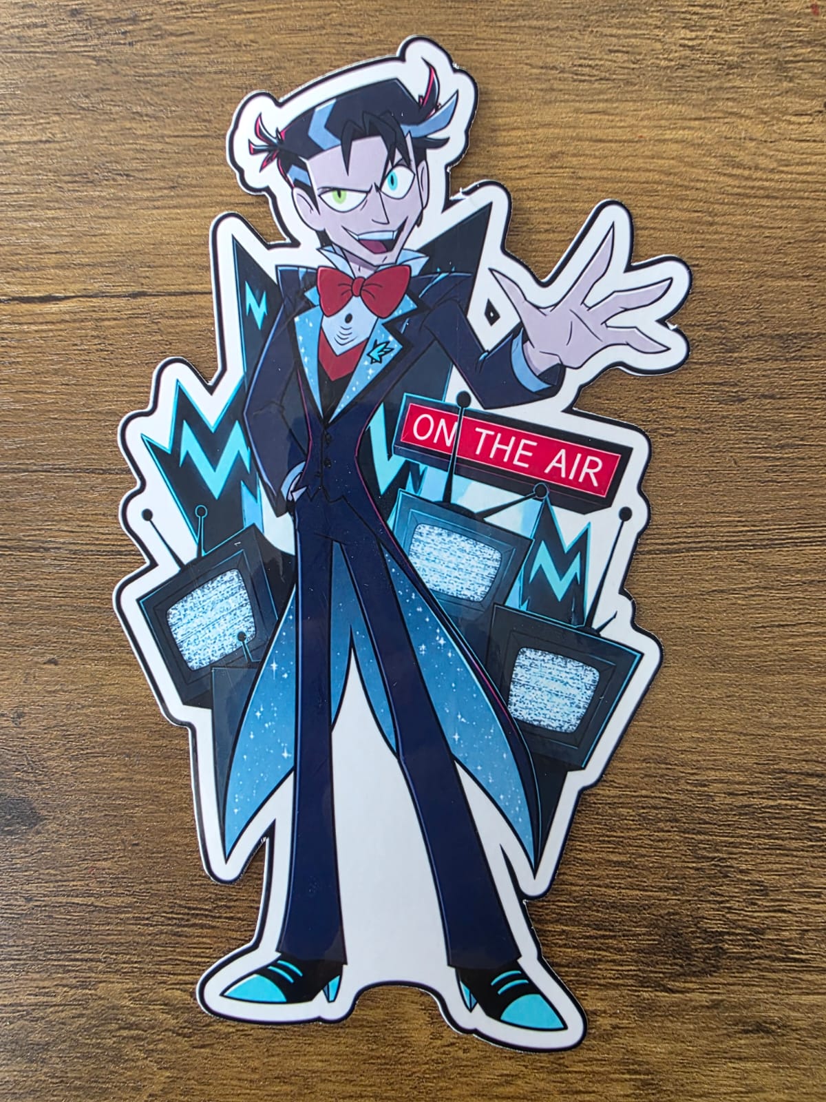 Hazbin Hotel Inspired Vincent Whittman Glossy Vinyl Die Cut Sticker | 2 Sizes Available