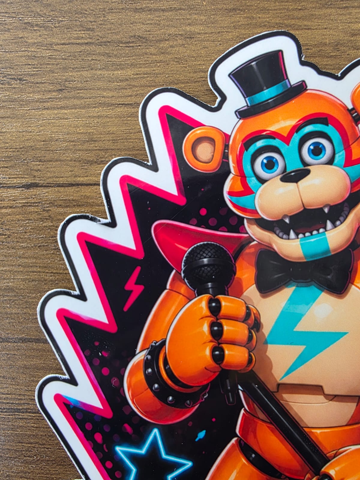 Five Nights at Freddy's: Security Breach Inspired Glamrock Freddy Glossy Vinyl Die Cut Sticker | 2 Sizes Available
