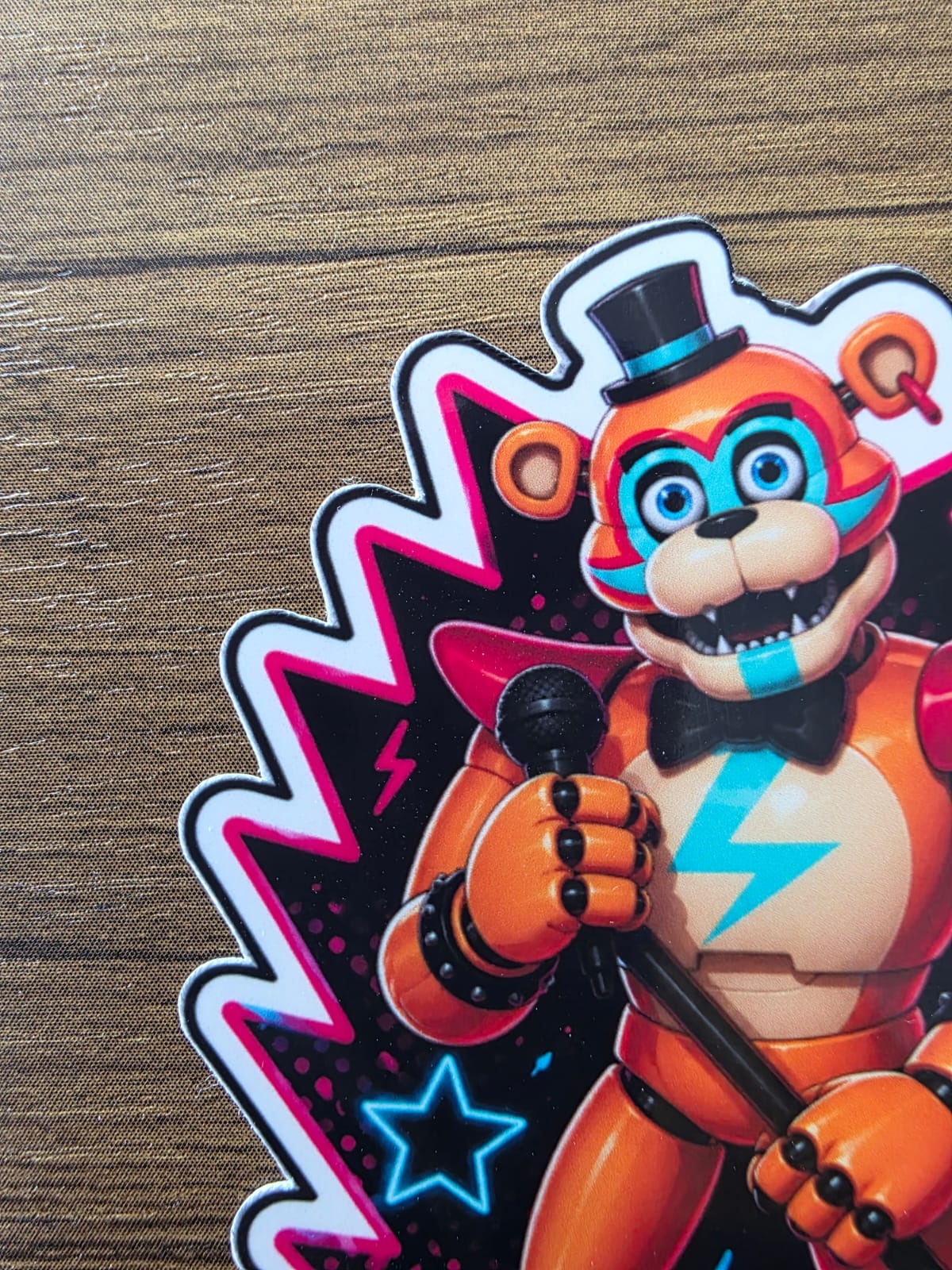 Five Nights at Freddy's: Security Breach Inspired Glamrock Freddy Glossy Vinyl Die Cut Sticker | 2 Sizes Available