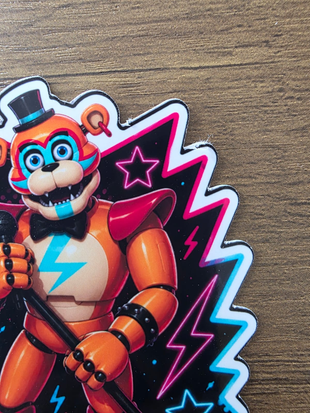 Five Nights at Freddy's: Security Breach Inspired Glamrock Freddy Glossy Vinyl Die Cut Sticker | 2 Sizes Available