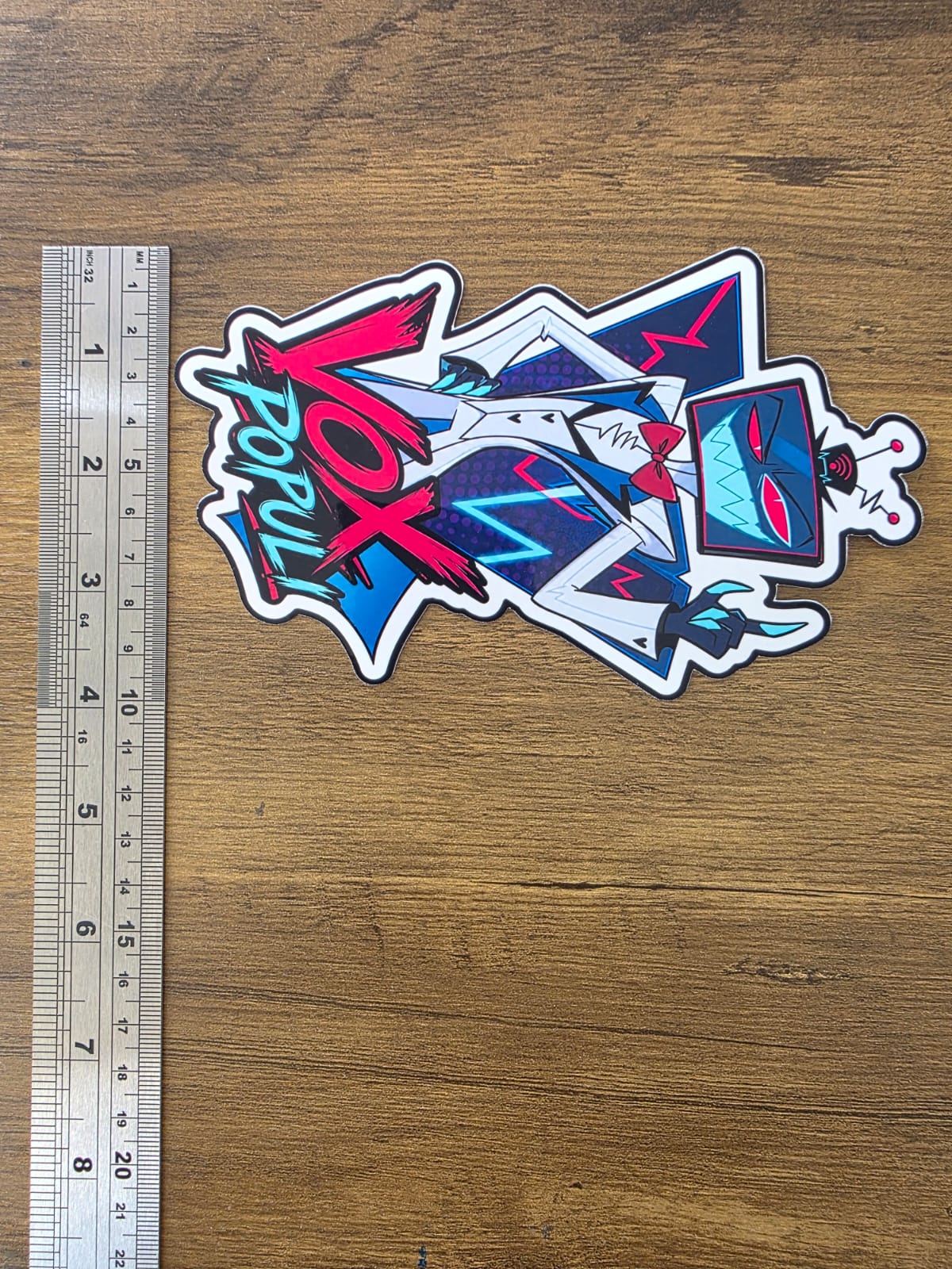 Hazbin Hotel Inspired Vox Populi Glossy Vinyl Die Cut Sticker | 2 Sizes Available