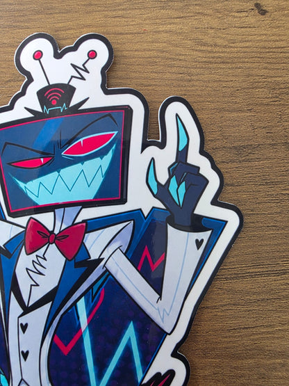 Hazbin Hotel Inspired Vox Populi Glossy Vinyl Die Cut Sticker | 2 Sizes Available