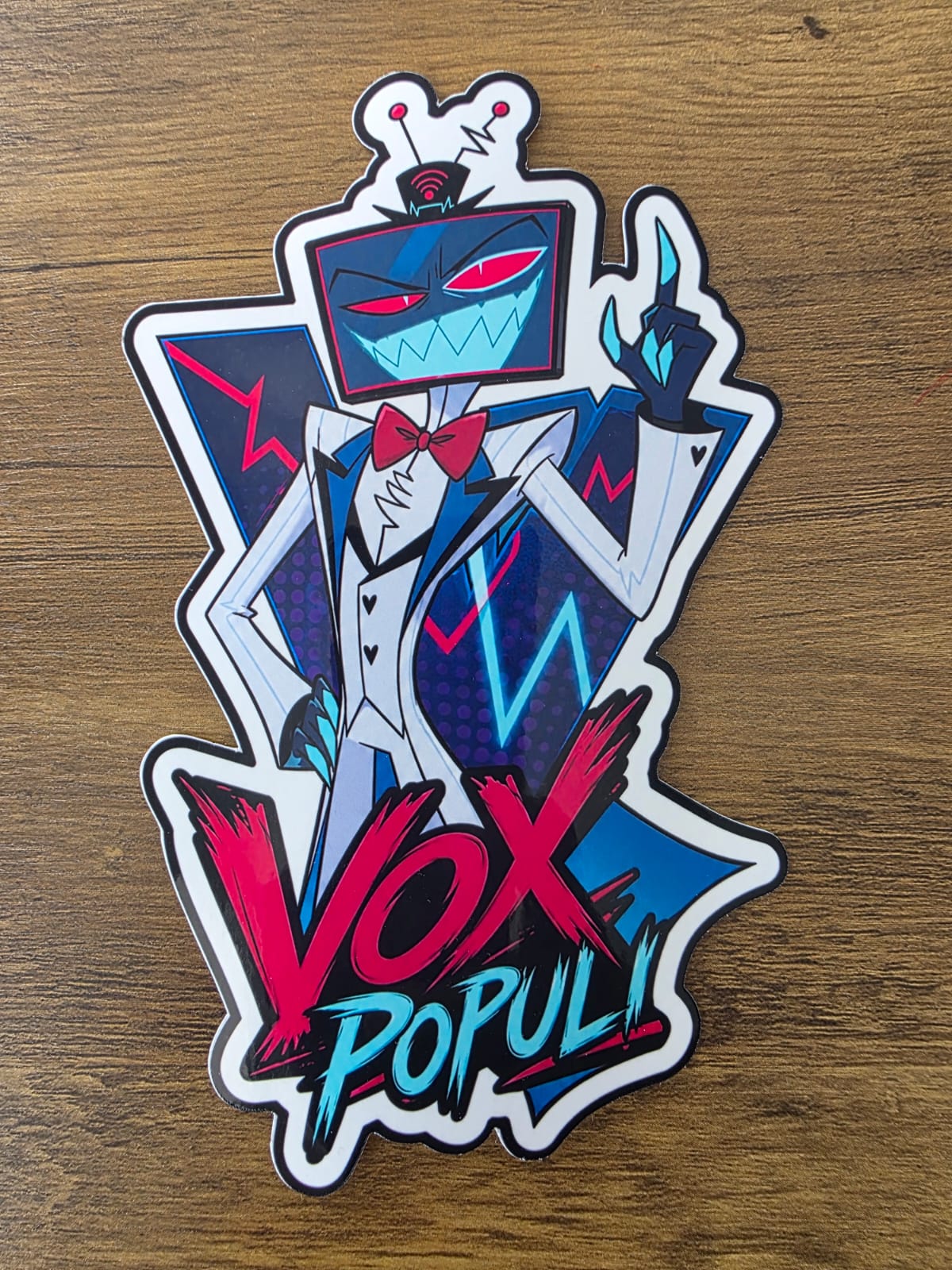 Hazbin Hotel Inspired Vox Populi Glossy Vinyl Die Cut Sticker | 2 Sizes Available