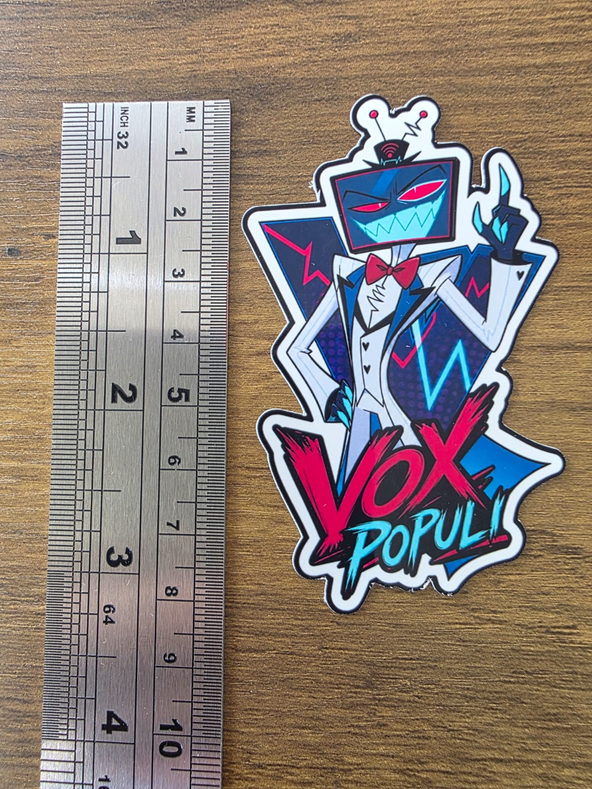 Hazbin Hotel Inspired Vox Populi Glossy Vinyl Die Cut Sticker | 2 Sizes Available