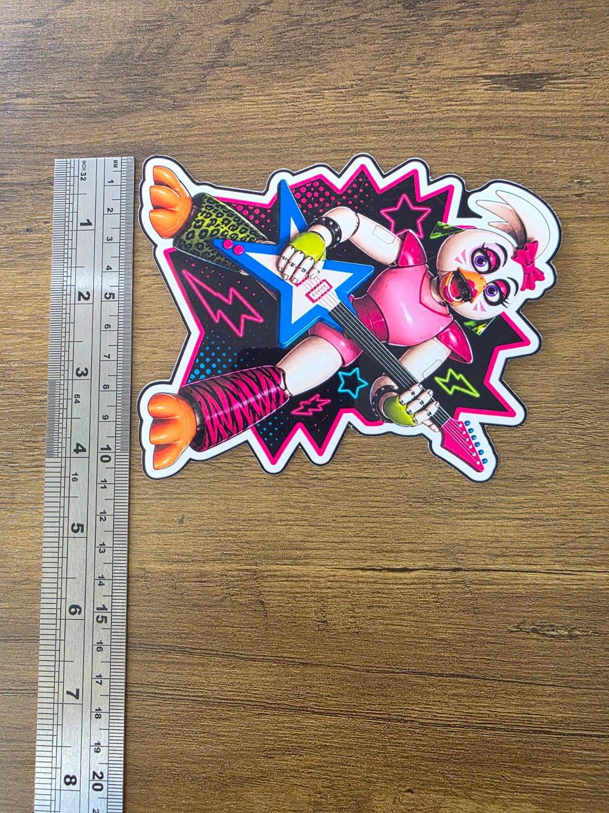 Five Nights at Freddy's: Security Breach Inspired Glamrock Chica Glossy Vinyl Die Cut Sticker | 2 Sizes Available