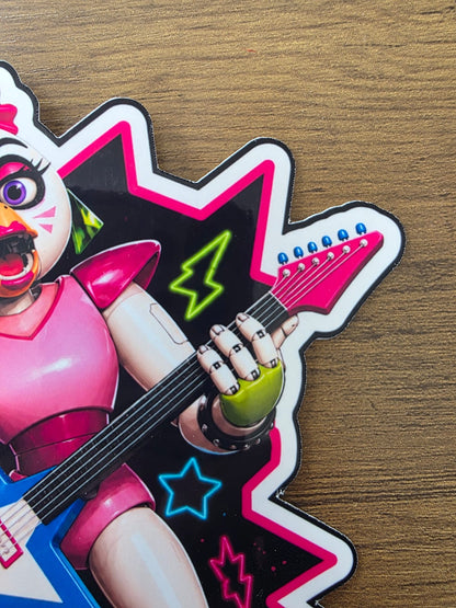 Five Nights at Freddy's: Security Breach Inspired Glamrock Chica Glossy Vinyl Die Cut Sticker | 2 Sizes Available
