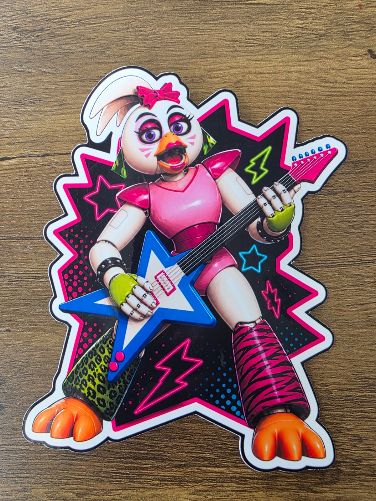 Five Nights at Freddy's: Security Breach Inspired Glamrock Chica Glossy Vinyl Die Cut Sticker | 2 Sizes Available