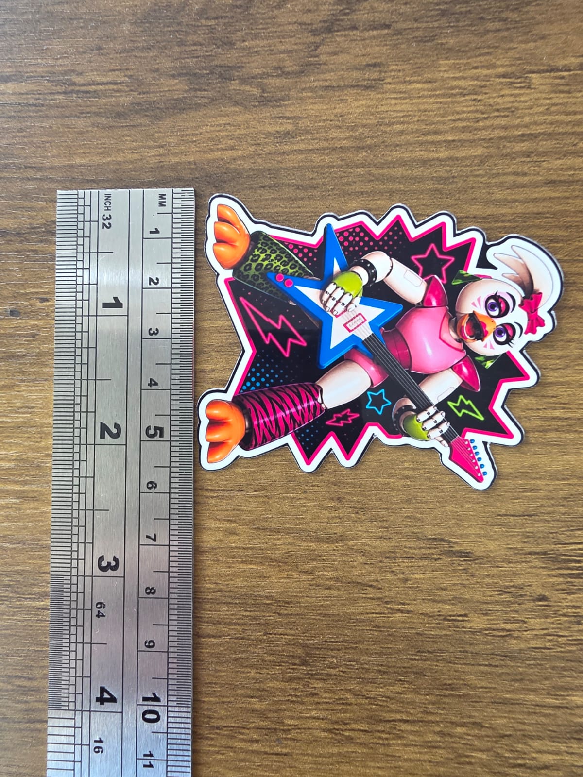 Five Nights at Freddy's: Security Breach Inspired Glamrock Chica Glossy Vinyl Die Cut Sticker | 2 Sizes Available