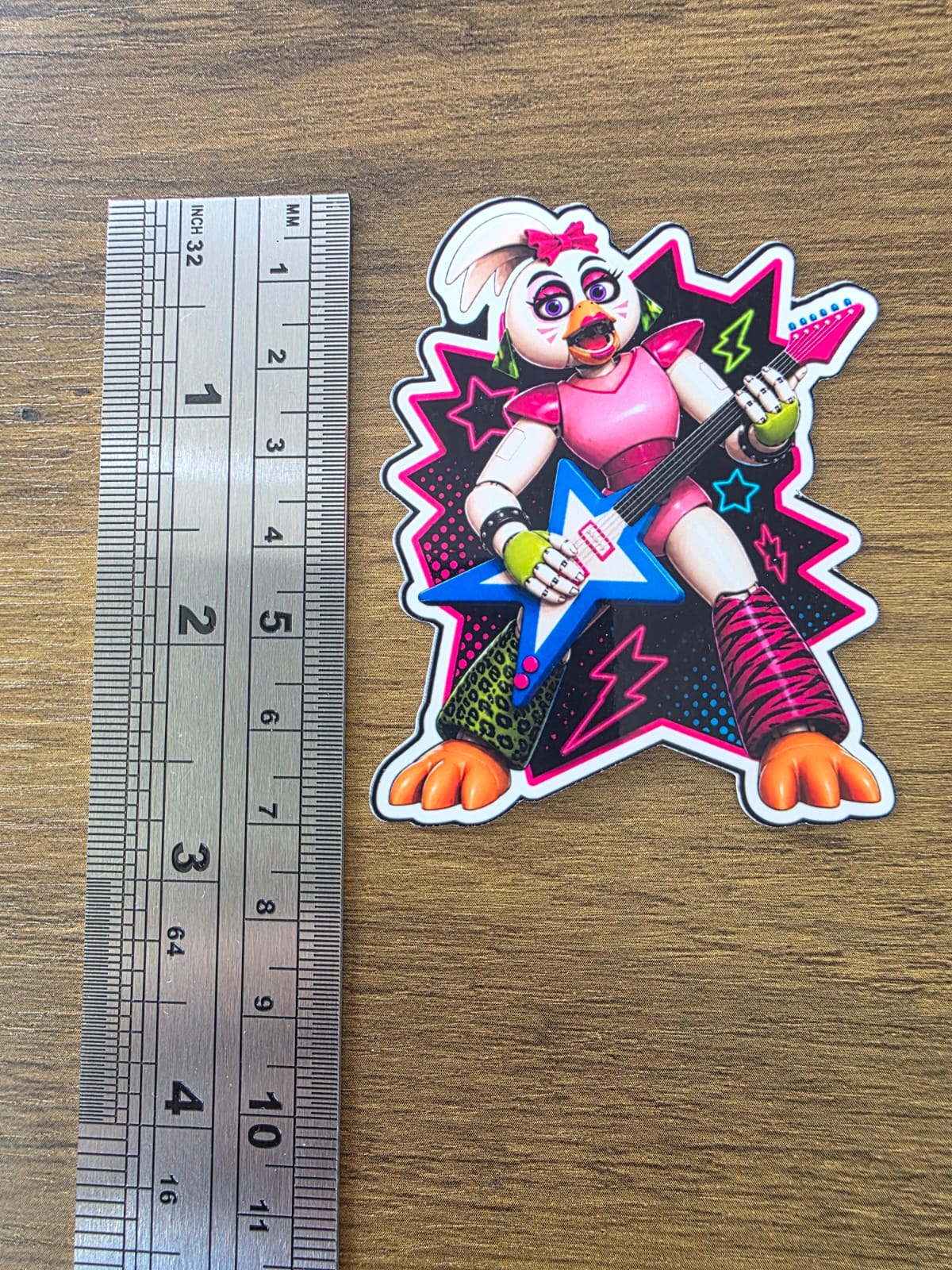 Five Nights at Freddy's: Security Breach Inspired Glamrock Chica Glossy Vinyl Die Cut Sticker | 2 Sizes Available