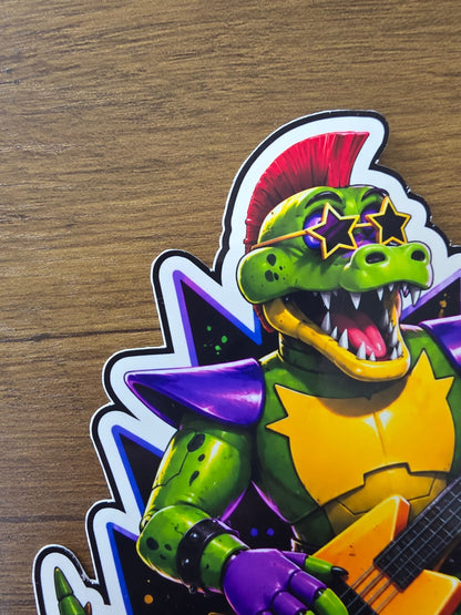 Five Nights at Freddy's: Security Breach Inspired Montgomery Gator Glossy Vinyl Die Cut Sticker | 2 Sizes Available