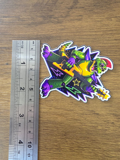 Five Nights at Freddy's: Security Breach Inspired Montgomery Gator Glossy Vinyl Die Cut Sticker | 2 Sizes Available