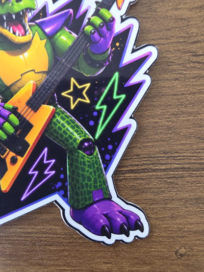 Five Nights at Freddy's: Security Breach Inspired Montgomery Gator Glossy Vinyl Die Cut Sticker | 2 Sizes Available