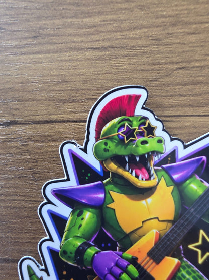 Five Nights at Freddy's: Security Breach Inspired Montgomery Gator Glossy Vinyl Die Cut Sticker | 2 Sizes Available