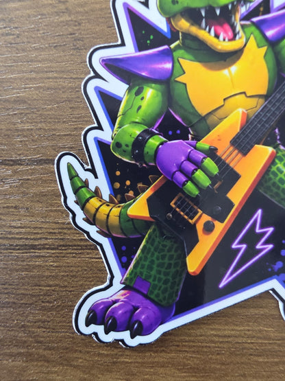 Five Nights at Freddy's: Security Breach Inspired Montgomery Gator Glossy Vinyl Die Cut Sticker | 2 Sizes Available